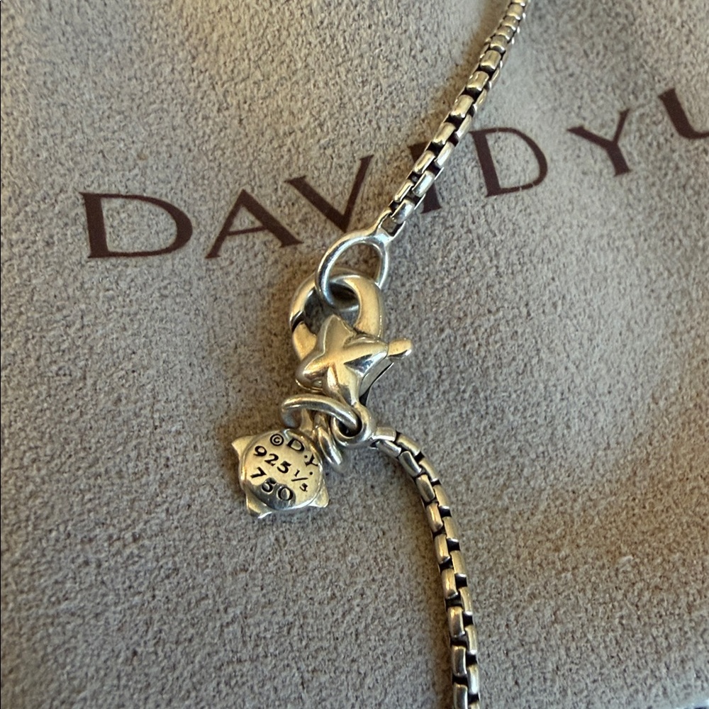 David Yurman Solari necklace sterling silver with 18k ball and diamonds - Picture 4 of 10
